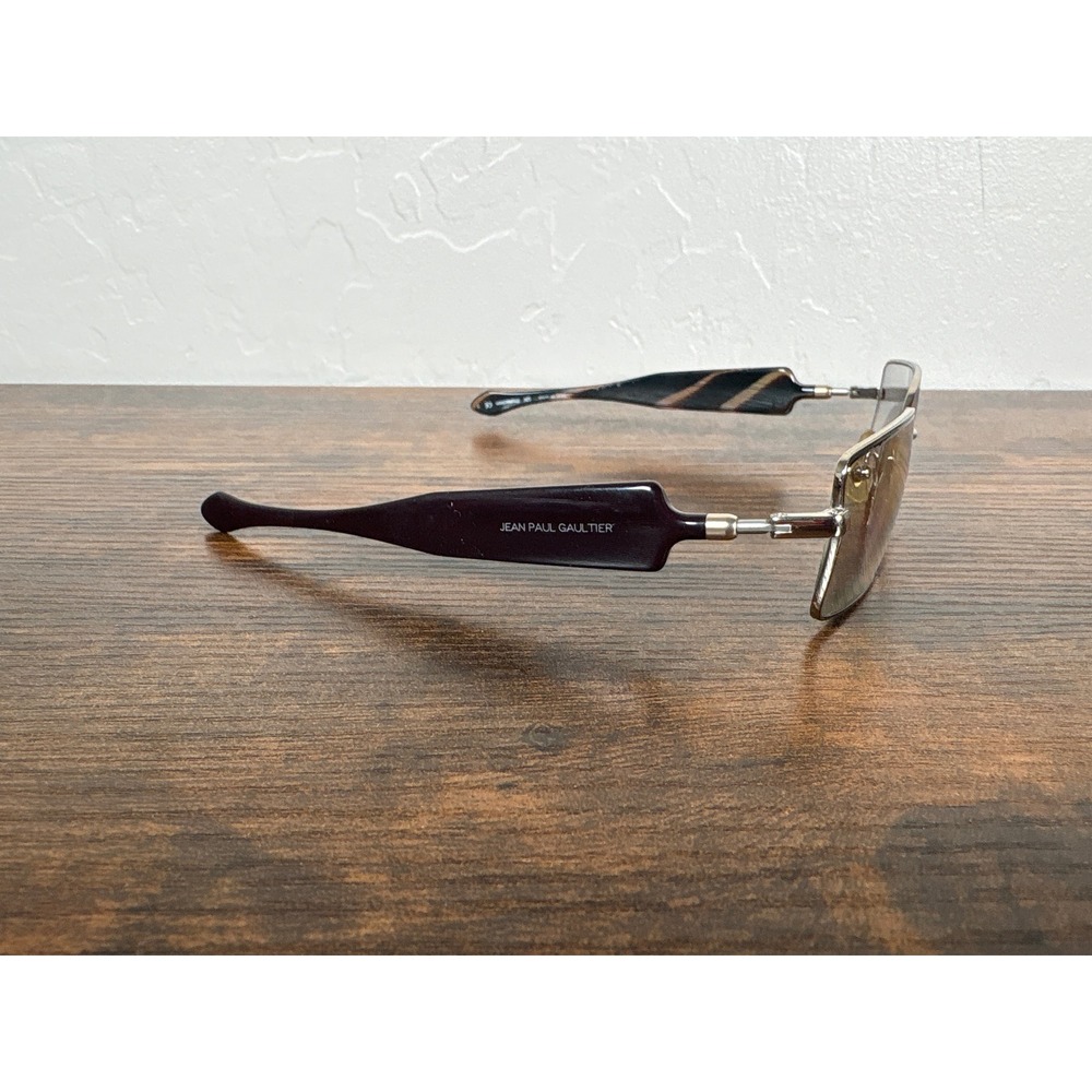 Jean Paul Gaultier‎ 56-0091 Vintage Sunglasses Silver Rectangular Made in Japan